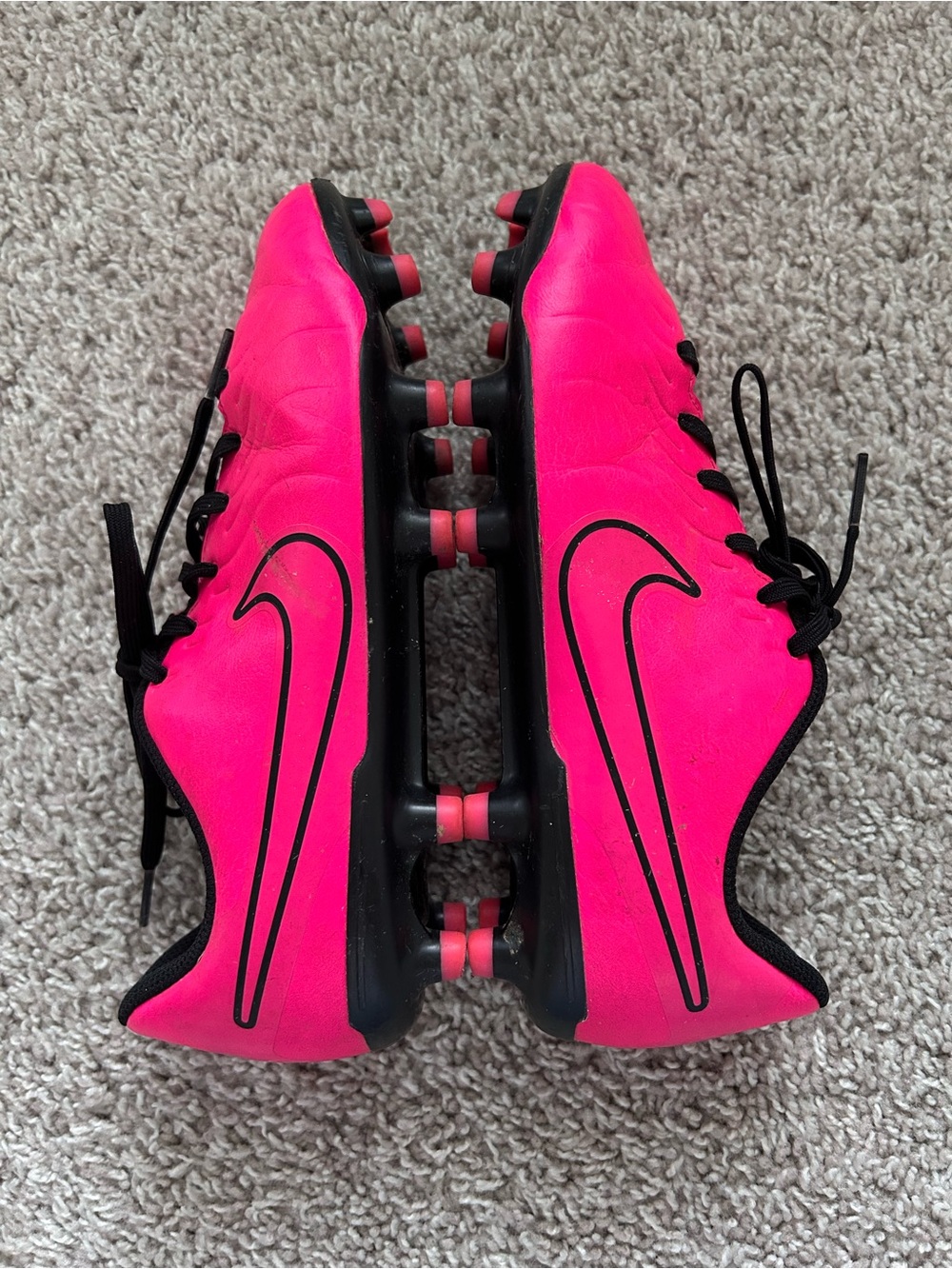 Nike Girls Tiempo Legend 10 Club Soccer Cleats Big Girls 5Y - Hot Pink & Black